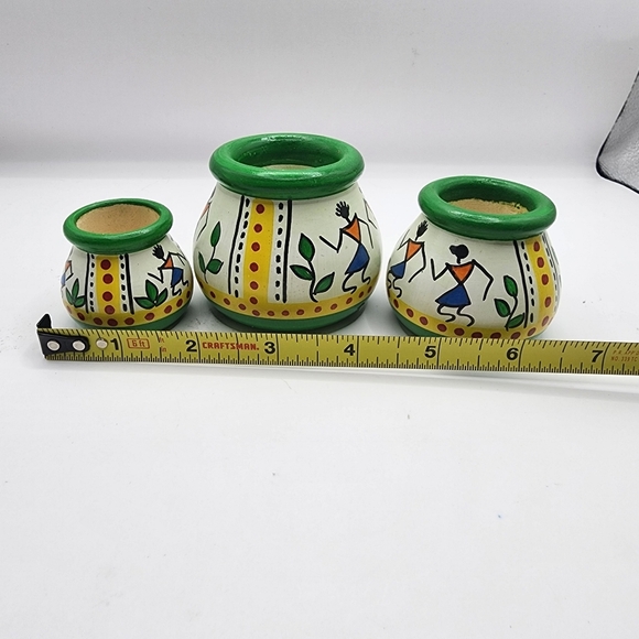3 Wooden Matki Pot Set - 1.5"-2.5" - Picture 6 of 6